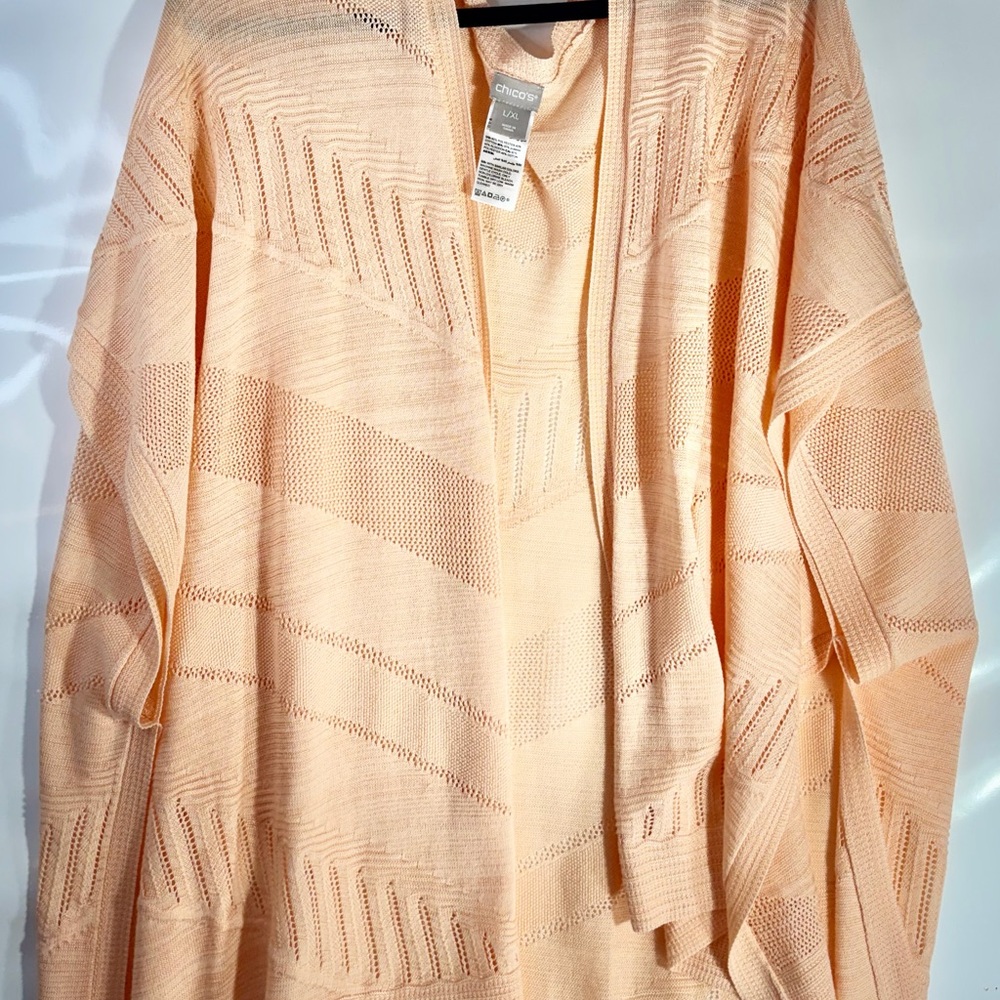 Chico's Light Peach Cardigan Sweater